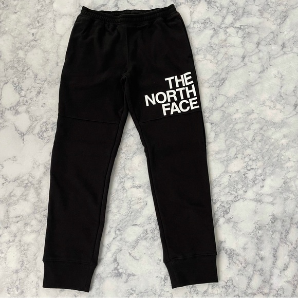 NEW THE NORTH FACE Boys Black Camp Fleece Jogger Pants Athletic Comfy Bottoms - Picture 2 of 15